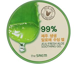 The Saem. Gel Calmante para Cuerpo y Rostro de Aloe Vera en Frasco. Jeju Fresh Aloe Soothing Gel 99%. Hidrata y Refresca.