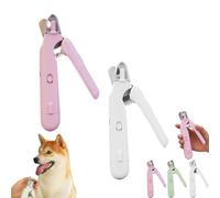 The Safetrim by Pupnourish, 2 in 1 Nail Clipper and Grinder, with Light Multifunctional Nail Clippers, for Dogs with Grinder, Suitable for All Body Types (White*Pink)