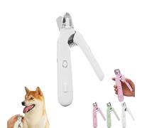 The Safetrim by Pupnourish, 2 in 1 Nail Clipper and Grinder, with Light Multifunctional Nail Clippers, for Dogs with Grinder, Suitable for All Body Types (White)