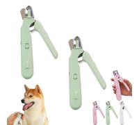 The Safetrim by Pupnourish, 2 in 1 Nail Clipper and Grinder, with Light Multifunctional Nail Clippers, for Dogs with Grinder, Suitable for All Body Types (2-PCS Green)