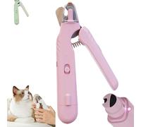 The Safetyrim by Pupnourish,pupnourish Nagelknipser Für Hunde,2 In 1 Krallenpflege,Haustier Nagelknipser Mit LED-Licht,Geräuscharm for Small Medium Large Dogs Cats,Eingebauter Schleifer-B