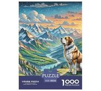 The Saint Bernard 1000 Piezas Pet Puzzle Rompecabezas para Adultos Puzzles Juguetes De Descompresión Regalo para Niños 38x26cm/1000pcs