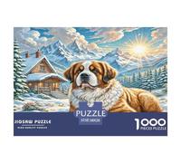 The Saint Bernard Puzzle Imposible,desafío for Adults Entretenimiento Creativo 1000 Piezas Obra De Arte De Juego De para Adultos Y Niños 38x26cm/1000pcs