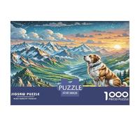The Saint Bernard Puzzle Imposible,desafío para Adultos Juego Educativo 1000 Piezas Obra De Arte De Juego De para Adultos, Regalos A Partir De 14 Años 38x26cm/1000pcs