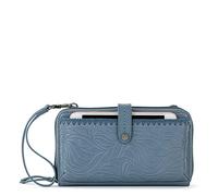 The Sak Iris - Bolso bandolera grande para smartphone en piel, correa de muñeca desmontable, Ola marítima en relieve, Talla única