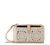The SAK Iris - Bolso bandolera para teléfono móvil, tejido a mano, piel sintética, correa extraíble, Medallón natural, Einheitsgröße