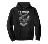 The Salty Veteran F-18 Hornet Fighter Jet Especificaciones Avión militar F18 Hornet Sudadera con Capucha