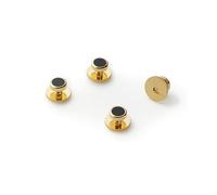 THE SAVILE ROW COMPANY LONDON Pendientes formales para camisa de vestir de piedra de ónix negro, talla única, Metal, Sin piedra preciosa