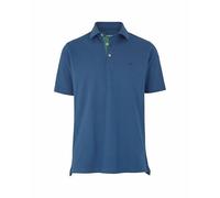 THE SAVILE ROW COMPANY LONDON Polo de manga corta de piqué de algodón de ajuste clásico para hombre, añil, XL