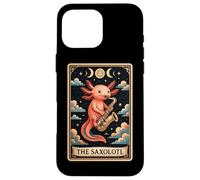 The Saxolotl Axolotl Anfibio Saxofón Saxista Tarot Card Carcasa para iPhone 16 Pro MAX