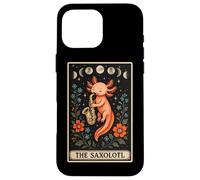 The Saxolotl Axolotl Anfibio Saxofón Saxista Tarot Card Carcasa para iPhone 16 Pro MAX