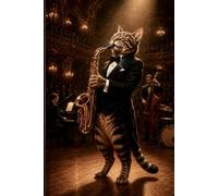 The Saxophone Player Cat: A Lined Hardcover Journal for Saxophone Lovers, Music Enthusiasts, Cat Lovers, Concert Notes, Creative Writing, and Everyday Inspiration