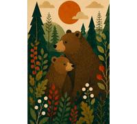 The Scandinavian Bears: A Minimalist Lined Hardcover Journal Inspired by Scandinavian Design, Woodland Wildlife, Folk Art, and Nature