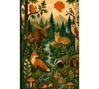 The Scandinavian Fauna: A Minimalist Lined Hardcover Journal Inspired by Scandinavian Design, Nordic Wildlife, Forest Animals, Nature, and Folk Art