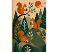 The Scandinavian Squirrels: A Minimalist Lined Hardcover Journal Inspired by Scandinavian Design, Woodland Wildlife, Folk Art, and Nature