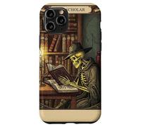 The Scholar Tarot Card Skeleton Reading Book Worm Carcasa para iPhone 11 Pro