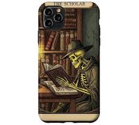 The Scholar Tarot Card Skeleton Reading Book Worm Carcasa para iPhone 11 Pro MAX