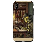The Scholar Tarot Card Skeleton Reading Book Worm Carcasa para iPhone XS MAX