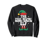 The School Director Elf Funny Christmas Matching Family Sudadera