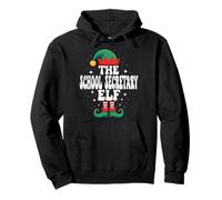 The School Secretary Elf Funny Christmas Matching Family Sudadera con Capucha