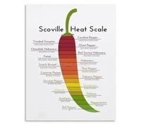 The Scoville Scale Guide A Chart of Chili Pepper Heat Canvas Wall-Art Print for Kitchen Decor(Unframed,16x24inch(40x60cm))