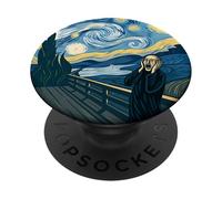 The Scream Starry Night Fusion Surrealista Expression Art PopSockets PopGrip Adhesivo