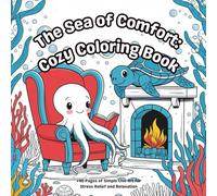 The Sea of Comfort A Cozy Underwater Retreat for Coloring and Relaxation: +40 Pages of Simple Line Art for Stress Relief and Relaxation