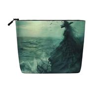 The Sea Witch - Bolsa de maquillaje versátil de viaje con organizador de accesorios con cremallera, Black, Talla única, Neceser