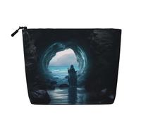 The Sea Witch - Neceser con estampado inspirado en la bruja del mar, neceser de gran capacidad, bolsa de maquillaje para mujer, para uso diario, viajes, Black, Talla única