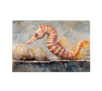 The Seahorse Is On The Shell - Rompecabezas de 1000 piezas para adultos, rompecabezas de madera para adultos, regalos para decoración del hogar
