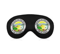 The Seal of The State of Alaska - Máscara para dormir con los ojos vendados y correa ajustable, bloquea la siesta ligera de viaje nocturno para hombres y mujeres