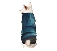 The Seaside at Night - Sudadera con capucha para perro, ropa de poliéster suave y transpirable para perros pequeños, medianos y grandes