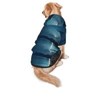 The Seaside at Night - Sudadera con capucha para perro, ropa de poliéster suave y transpirable para perros medianos y grandes