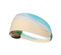 The Seaside - Diadema deportiva para hombres y mujeres, diadema de karate, lazo en la espalda, absorbe el sudor, banda para la cabeza para entrenamiento, vacaciones