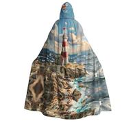 The Seaside Lighthouse - Capa con capucha para hombre y mujer, disfraz de cosplay para Halloween, Navidad, carnaval