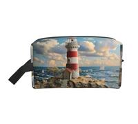 The Seaside Lighthouse - Neceser de viaje para mujeres y hombres, organizador de gran capacidad, para accesorios, cosméticos, champú, brochas y artículos esenciales