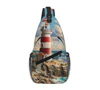 The Seaside Lighthouse - Riñonera cruzada para el hombro, correa para el hombro, cintura para hombre y mujer