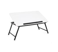 The Secret Home - Bandeja para Desayuno - Mesa Plegable para Portátil - Bandeja Abatible - Mesa Pequeña para Dormitorio, Salón y Comedor - Varios Modelos (Modelo 2 - Blanco)