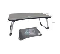 The Secret Home - Bandeja para Desayuno - Mesa Plegable para Portátil - Mesa Pequeña para Dormitorio, Salón y Comedor - Negro