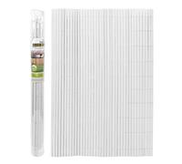 The Secret Home - Cañizo PVC de Media Caña - Densidad 900 g/m2 -Largo. 3 m x Alto. 1,5 m - Color Blanco - Valla de Ocultación Resistente - Protección Visual Privacidad para Jardín, Balcón o Terraza