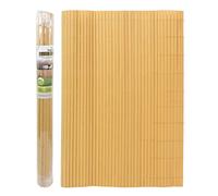 THE SECRET HOME - Cañizo PVC de Media Caña - Densidad 900 g/m2 -Largo. 3 m x Alto. 1,5 m - Color Natural - Valla de Ocultación Resistente - Protección Visual Privacidad para Jardín, Balcón o Terraza