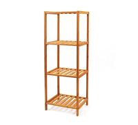 THE SECRET HOME - Estantería de Madera - Estantería con 4 Baldas - Estantería de Pie para Almacenaje - Decoración Salón, Dormitorio, Despacho - Marrón (Alto. 100 cm x Largo. 35 cm)