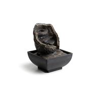 The Secret Home - Fuente Eléctrica Decorativa - 13,5 x 13,5 x 18 cm - Decoración del Hogar de Imitación Piedra con Cable de Alimentación - Ideal para Salón, Comedor o Habitación.