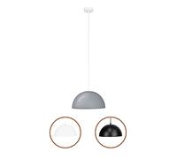 THE SECRET HOME - Lámpara Colgante de Techo - Color Gris - Lámpara de Techo en Aluminio - Iluminación para el Hogar - Decoración para Dormitorio, Salón, Comedor - Alto 17 x Diámetro 30 centímetros
