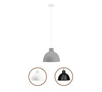 THE SECRET HOME - Lámpara Colgante de Techo - Color Gris - Lámpara de Techo en Aluminio - Iluminación para el Hogar - Decoración para Dormitorio, Salón, Comedor - Alto 26 x Diámetro 30 centímetros