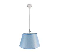 THE SECRET HOME Lámpara Colgante de Techo en Tela - Iluminación para el Hogar - Decoración para Dormitorio, Salón, Comedor - Diámetro 38 cm - Azul