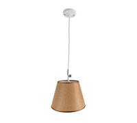 THE SECRET HOME Lámpara Colgante de Techo en Tela - Iluminación para el Hogar - Decoración para Dormitorio, Salón, Comedor - Diámetro 25 cm - Marrón