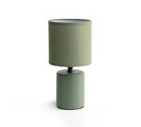 THE SECRET HOME - Lámpara de Mesa de Cerámica y Tela Verde - D. Ø 12x25 cm - Iluminación para Hogar - Decoración para Dormitorio y Salón - Modelo 2