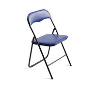 THE SECRET HOME - Pack de 1, 2, 4 y 6 Sillas Plegables Acolchadas - Asiento Auxiliar para el Hogar - Ideal para Cocina, Comedor, Salón, Dormitorio - 44 x 46 x 79 cm (1, Azul/Negro)