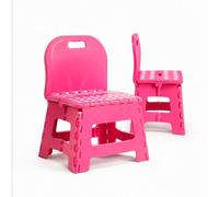 The Secret Home - Pack de 2 Taburetes Plegables Multiusos - Escalera Antideslizante de PVC - Altillo para Cocina, Baño o Dormitorio